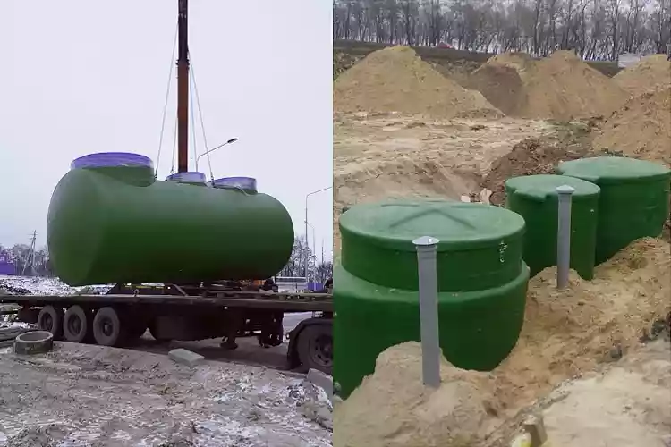 Монтаж накопительных канализационных ёмкостей